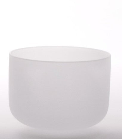 14" Frosted Chakra Tuned Quartz Crystal Bowl