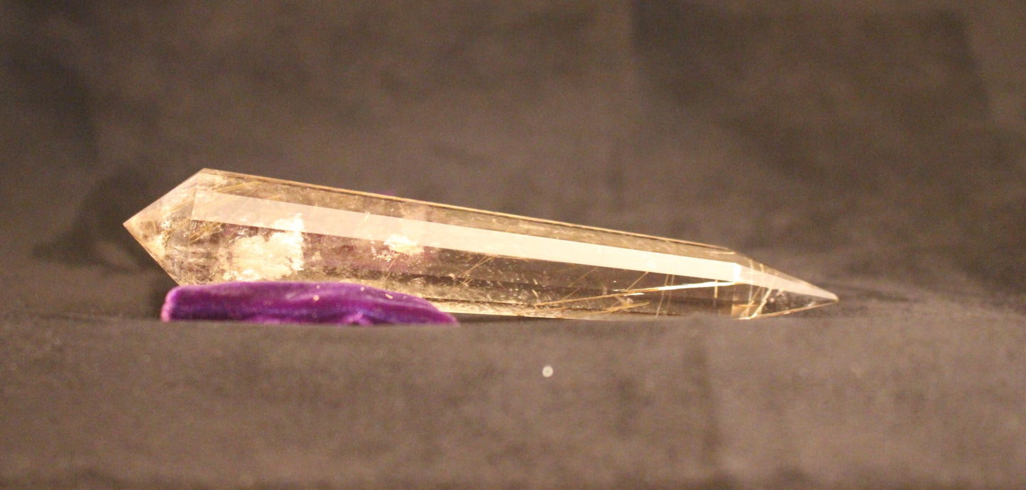 Marcel Vogel Quartz Crystal Healing Tool Wand - 13 sides - Light Smoky