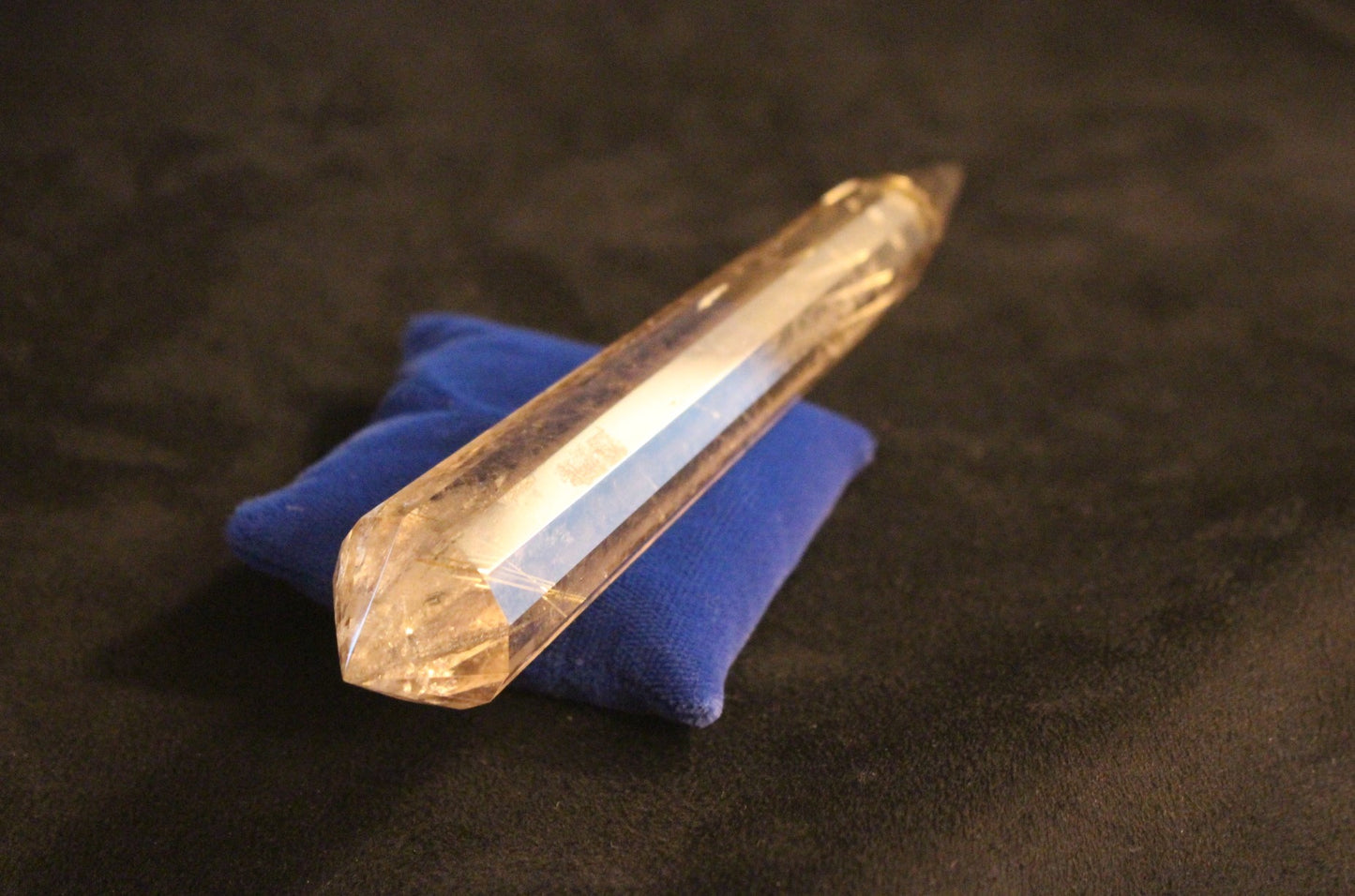 Marcel Vogel Quartz Crystal Healing Tool Wand - 13 sides - Light Smoky