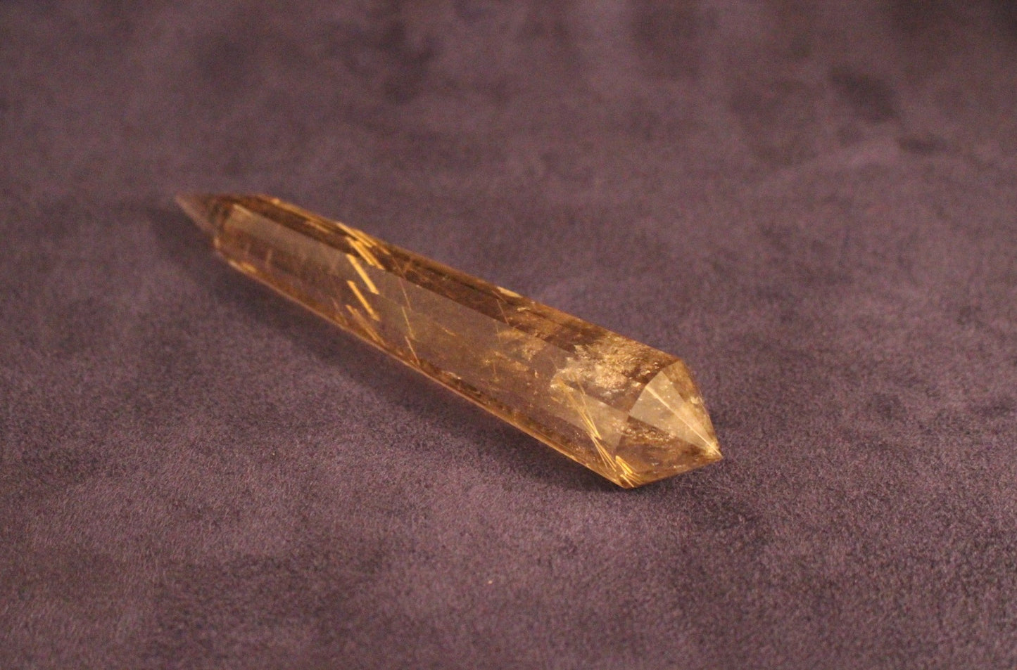 Marcel Vogel Quartz Crystal Healing Tool Wand - 13 sides - Light Smoky